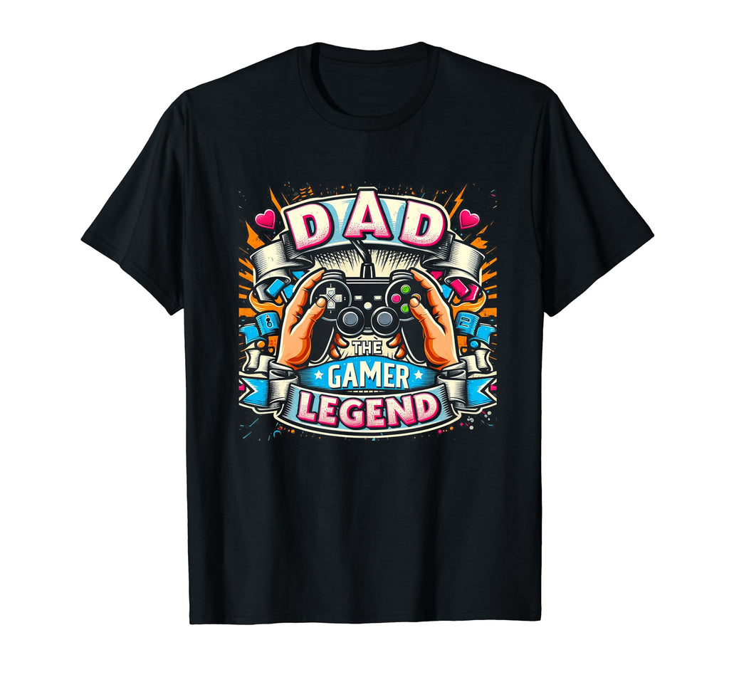 Gamer Dad Game Controller Gaming T-Shirt - Fun Novelty Design Men Women - T-Shirt, Sweatshirt, Hoodie