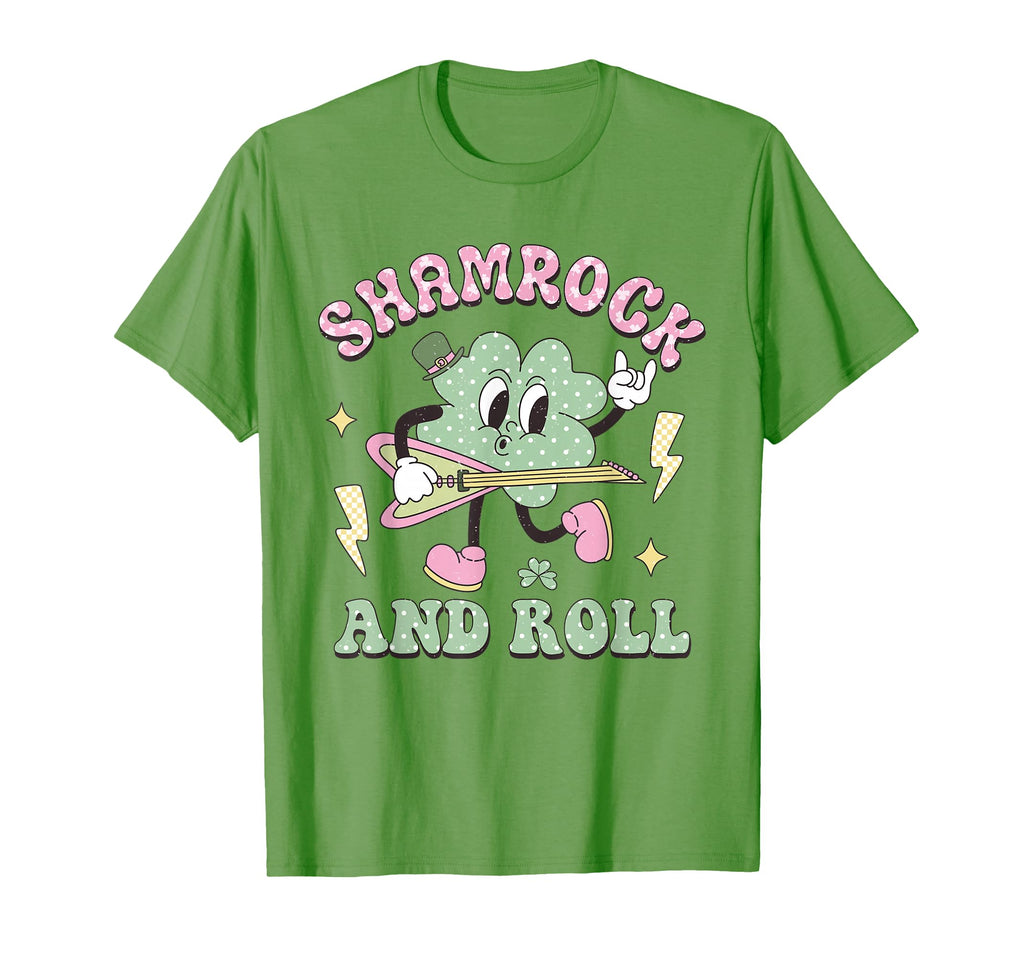 Shamrock And Roll Saint Patricks Day T-Shirt - Custom Art Print for Adults - T-Shirt, Sweatshirt, Hoodie