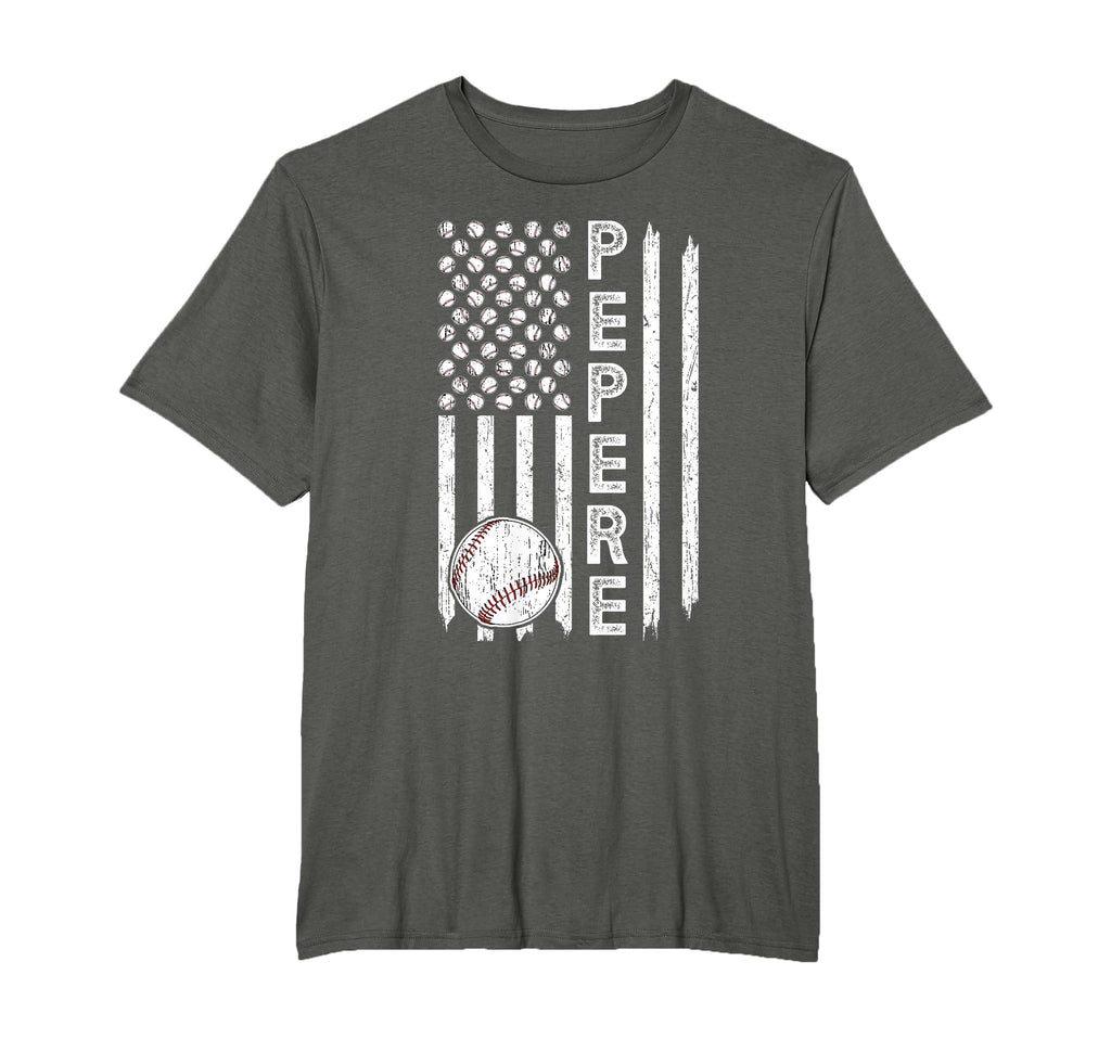 Baseball Pepere Grandpa Us Flag T-Shirt - Novelty Apparel for Adults - T-Shirt, Sweatshirt, Hoodie