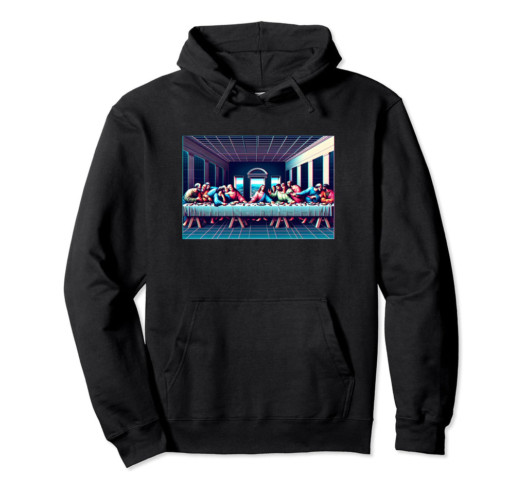 Vaporwave Lords Supper Synthwave 80S Hoodie - Streetwear Style Men Women - T-Shirt, Sweatshirt, Hoodie