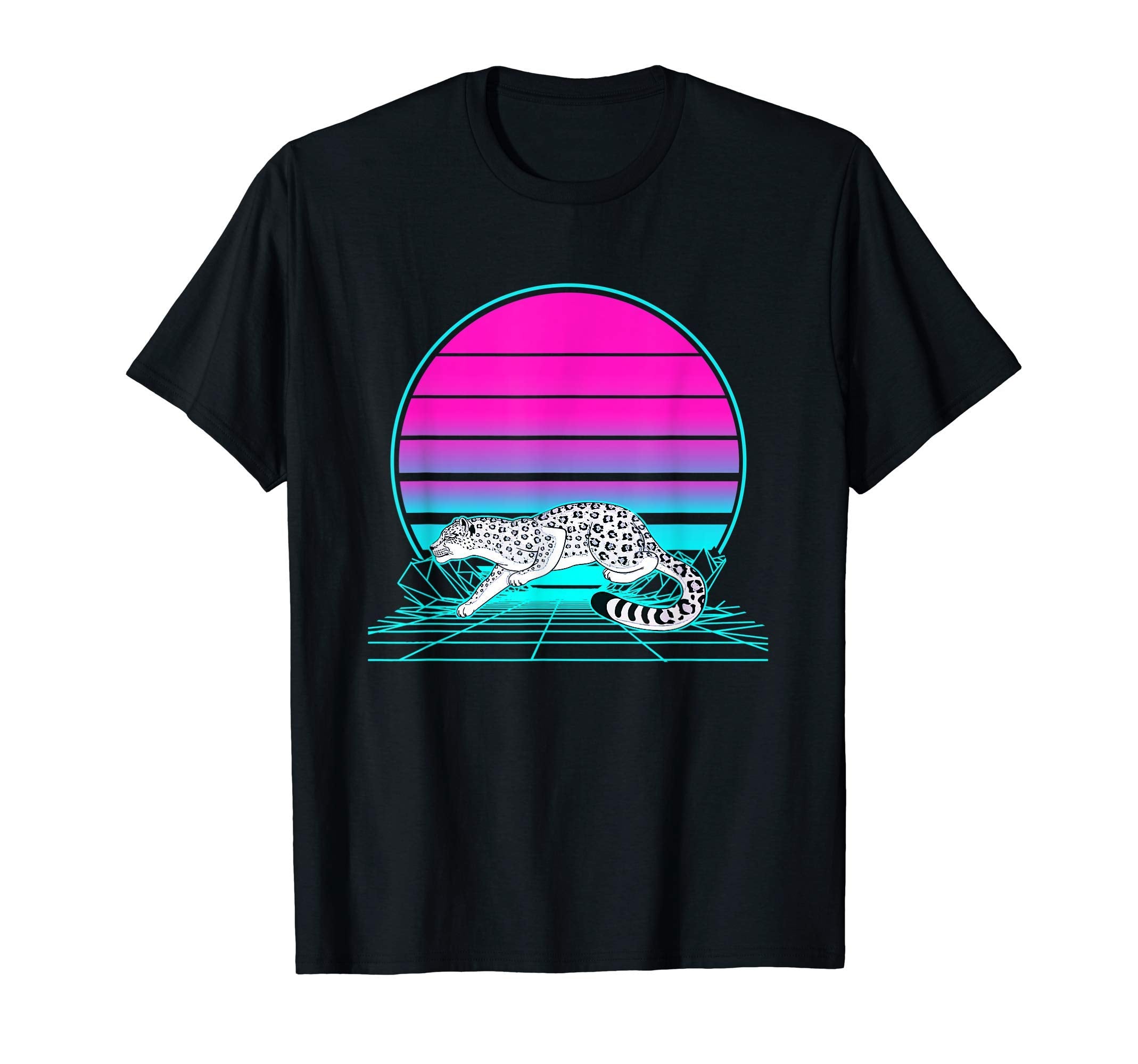 Sunset Snow Leopard T-Shirt - Fun Novelty Design Unisex - T-Shirt, Sweatshirt, Hoodie