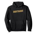 Sagittarius Golden Yellow Zodiac Sign Hoodie - Streetwear Style for Adults - T-Shirt, Sweatshirt, Hoodie
