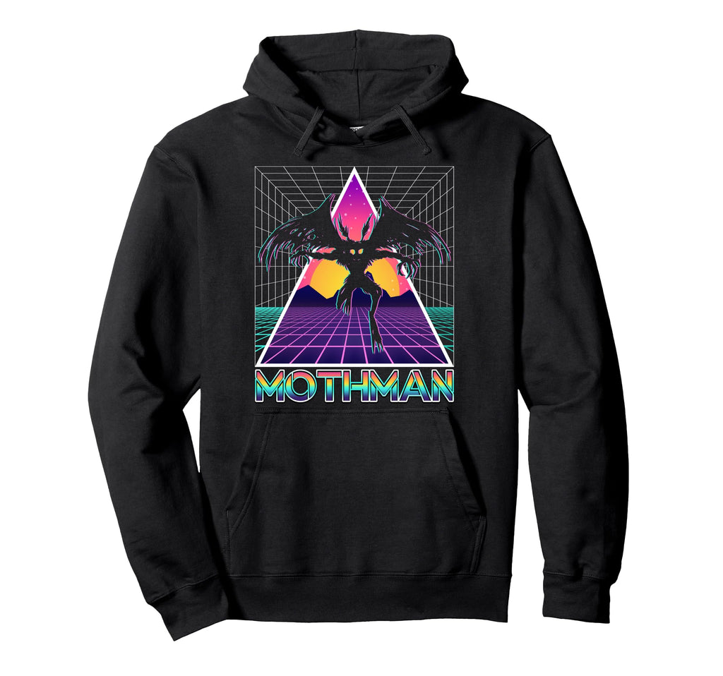 Vaporwave Aesthetic Mothman Hoodie - Casual Everyday Wear for Adults - T-Shirt, Sweatshirt, Hoodie