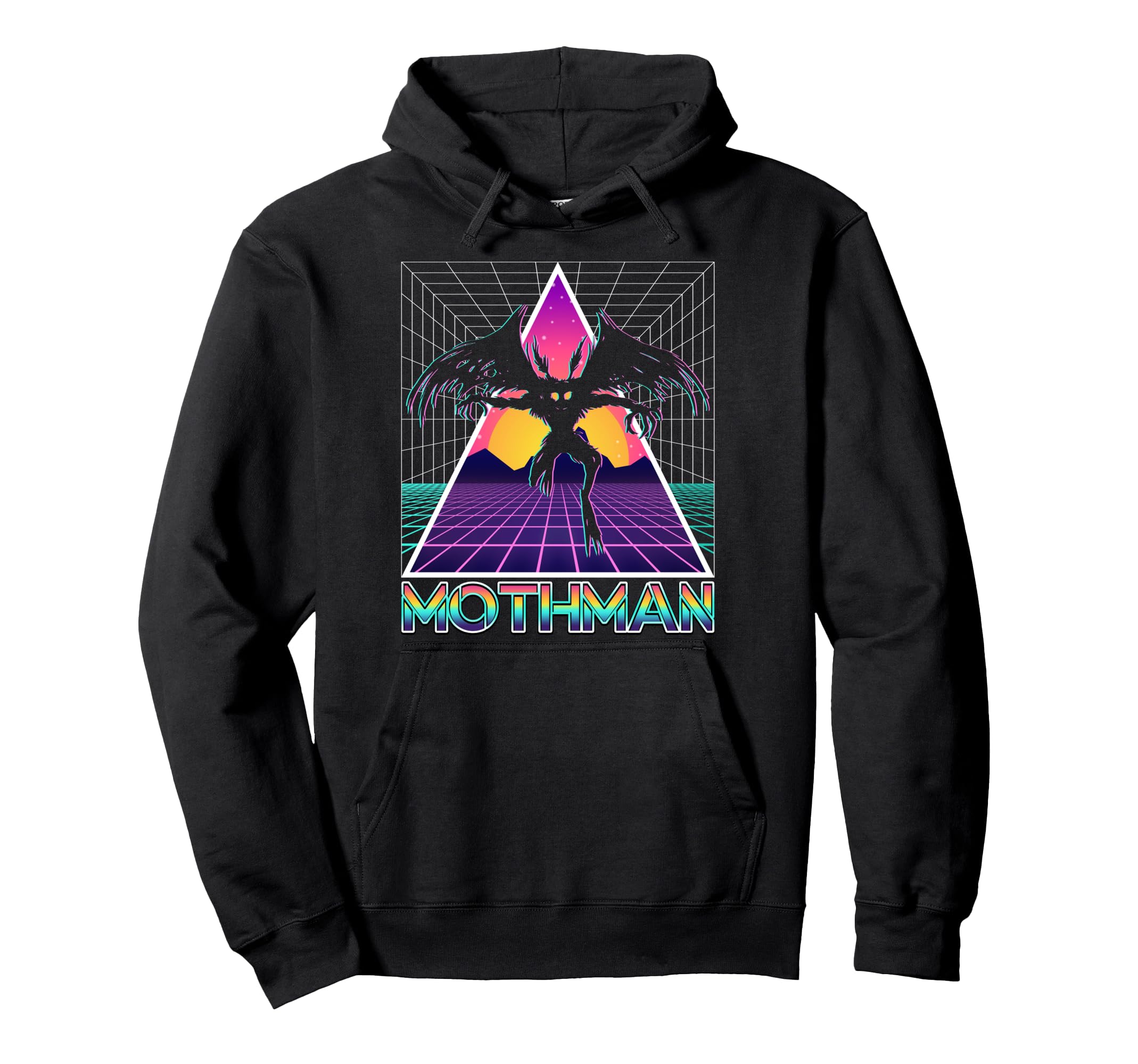 Vaporwave Aesthetic Mothman Hoodie - Casual Everyday Wear for Adults - T-Shirt, Sweatshirt, Hoodie