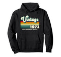1973 All Original Parts Colorful Hoodie - Fun Novelty Design for Adults - T-Shirt, Sweatshirt, Hoodie
