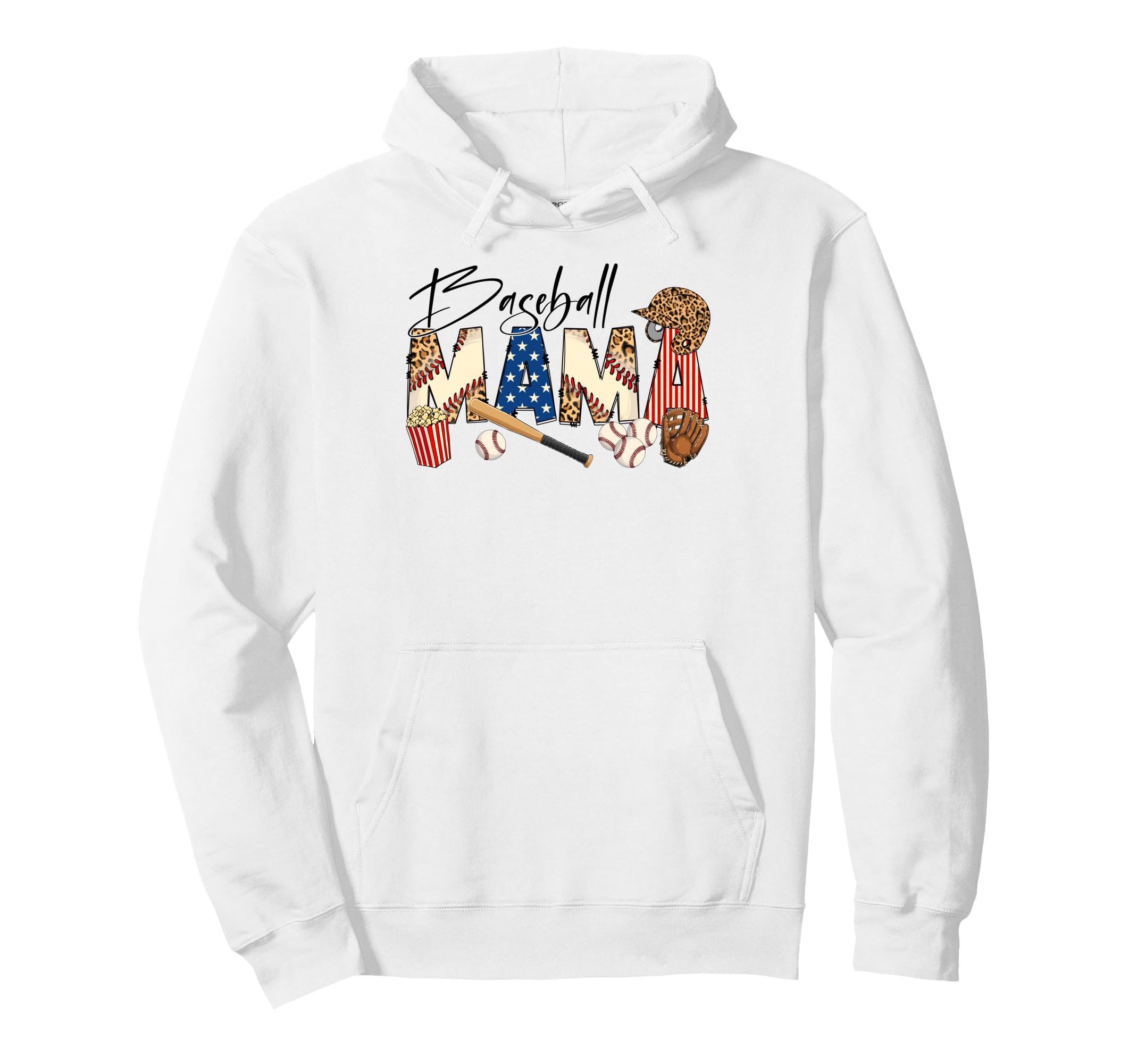 Baseball Mama Mom Baseball Lovers Hoodie - Aesthetic Graphic for Adults - T-Shirt, Sweatshirt, Hoodie