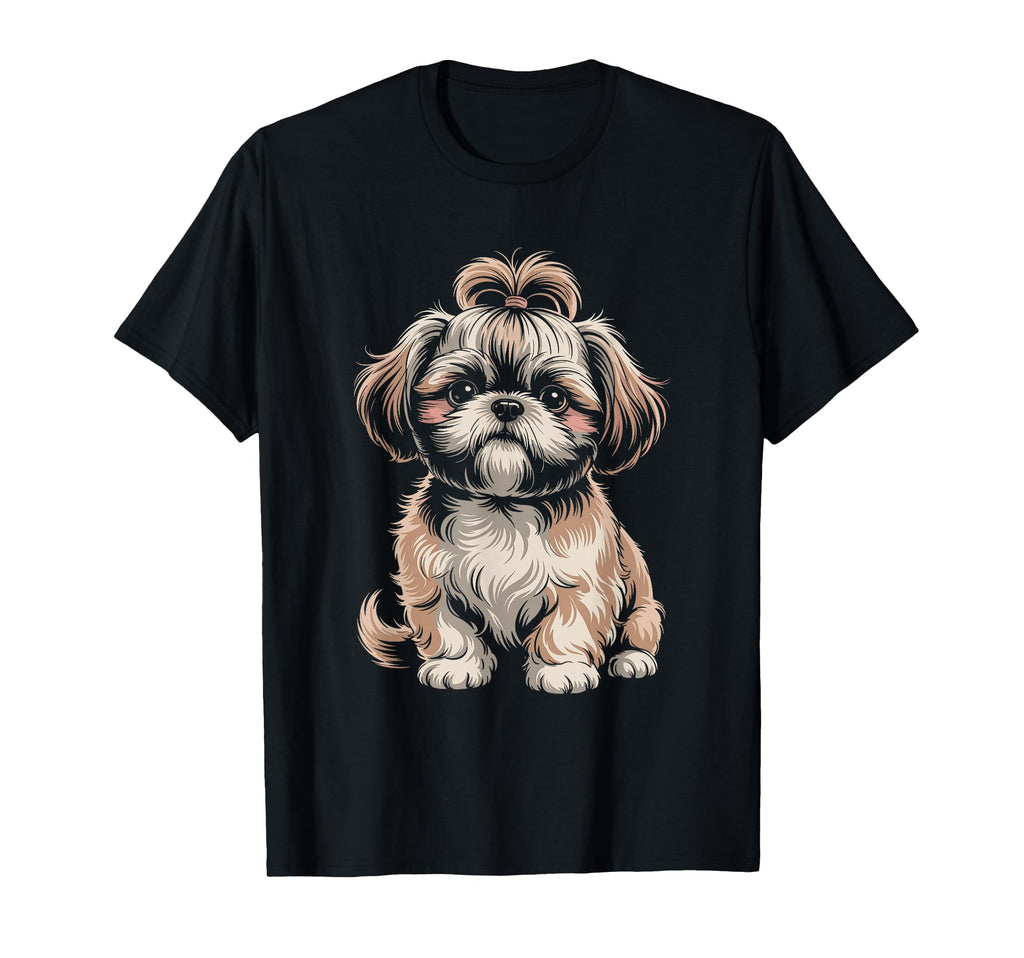 Shih Tzu Dog Silhouette Sunset T-Shirt - Novelty Apparel Men Women - T-Shirt, Sweatshirt, Hoodie