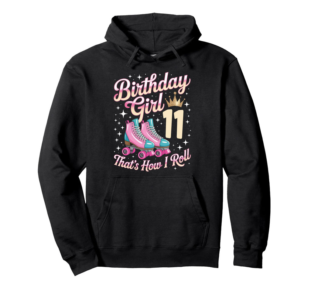Birthday 11 Roller Skating 11Th Birthday Hoodie - Streetwear Style Unisex - T-Shirt, Sweatshirt, Hoodie