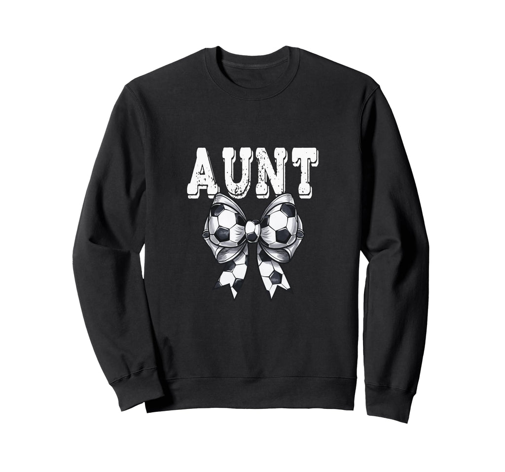 Coquette Soccer Bow Aunt Sister Sweatshirt - Unique Graphic for Adults - T-Shirt, Sweatshirt, Hoodie