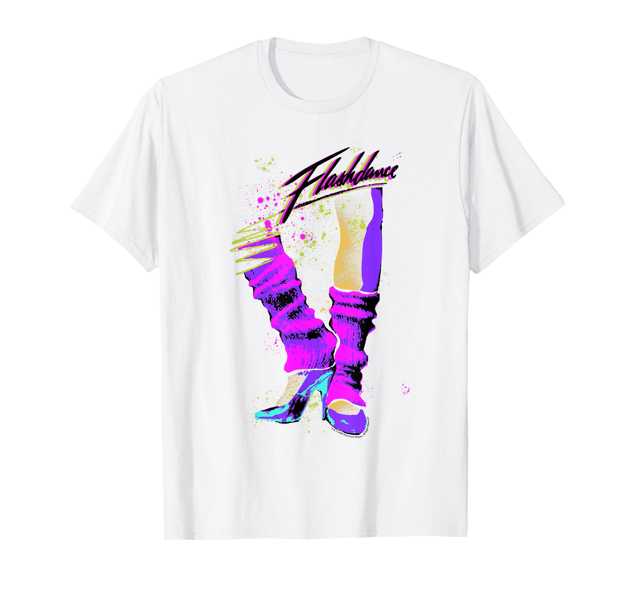 Flashdance Neon Dancing Shoes Title Logo T-Shirt - Unique Graphic Men Women - T-Shirt, Sweatshirt, Hoodie