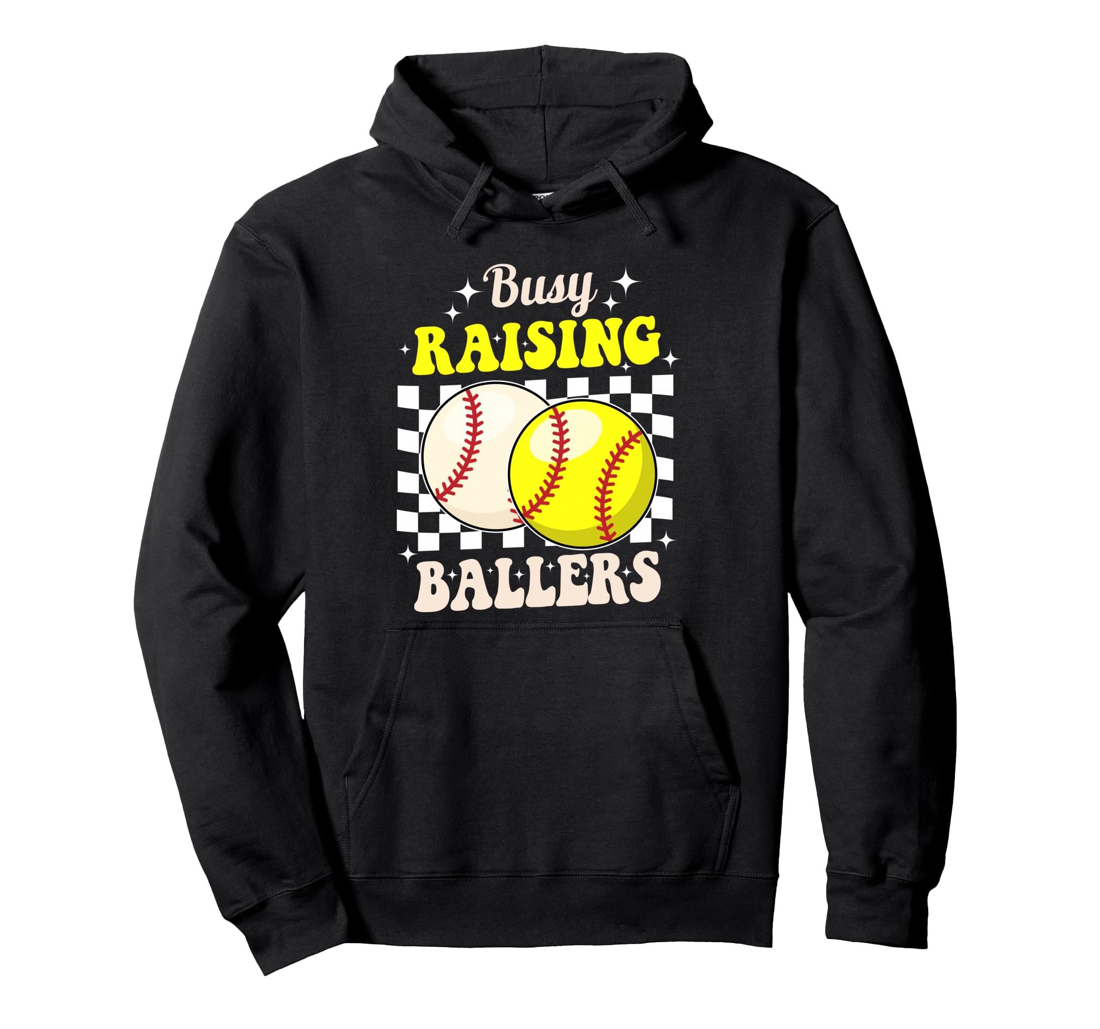 Busy Raising Ballers Softball And Hoodie - Unique Graphic for Adults - T-Shirt, Sweatshirt, Hoodie