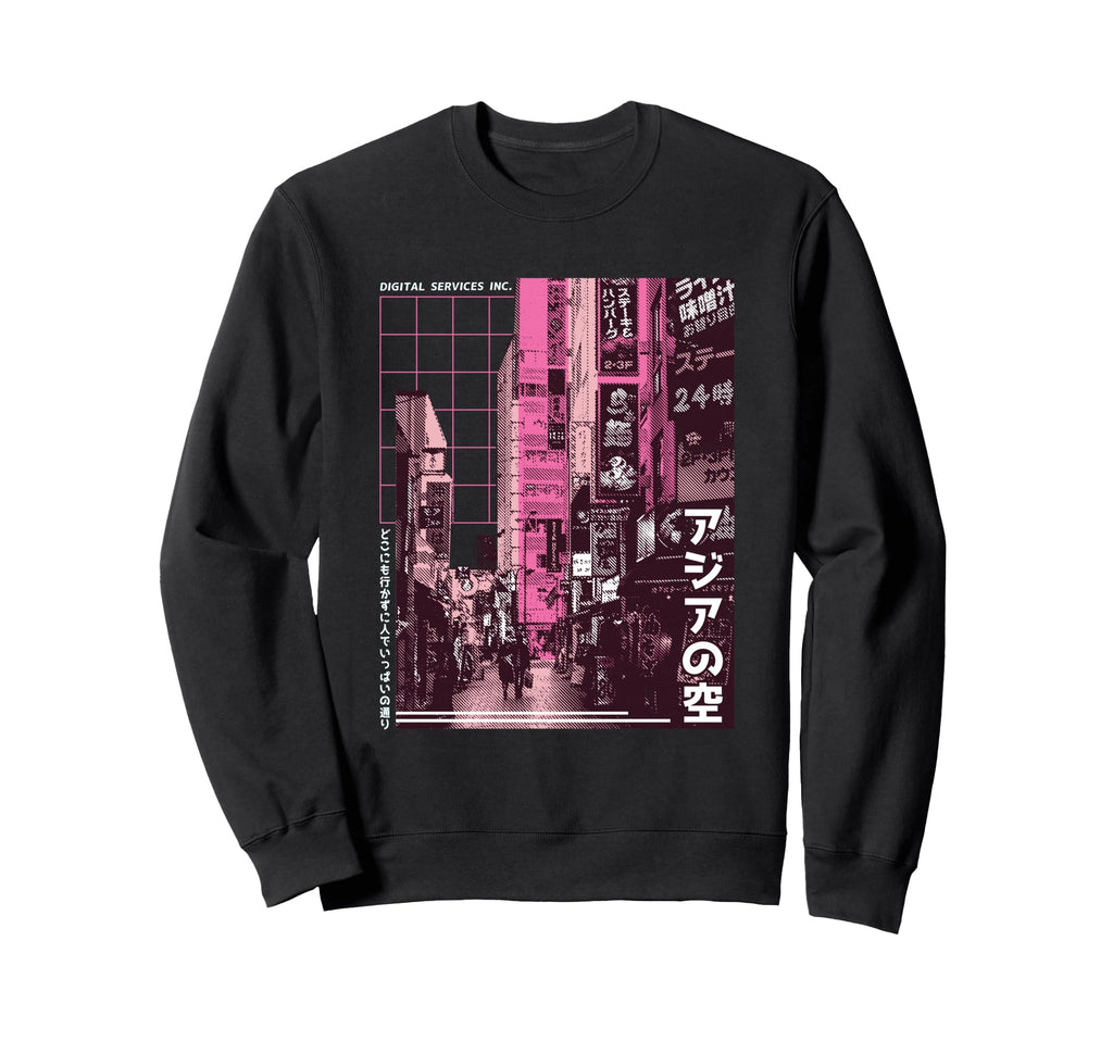 Vaporwave Aesthetic Japan 80S Sweatshirt - Aesthetic Graphic for Adults - T-Shirt, Sweatshirt, Hoodie