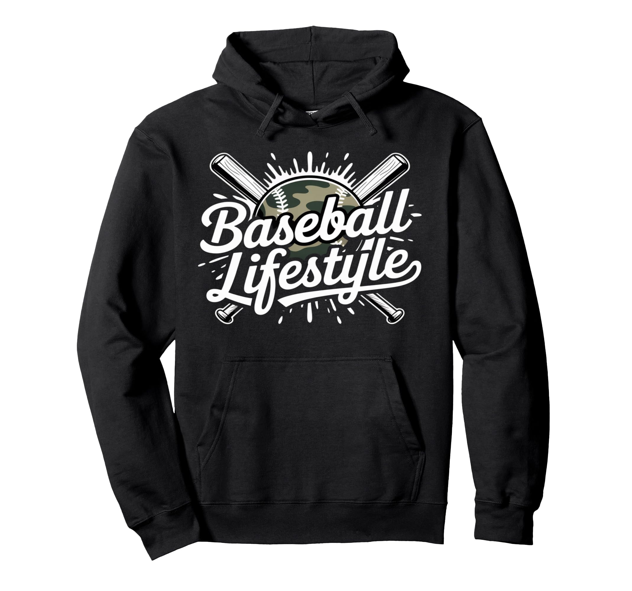Baseball Lifestyle Bats Game Day Hoodie - Casual Everyday Wear Men Women - T-Shirt, Sweatshirt, Hoodie