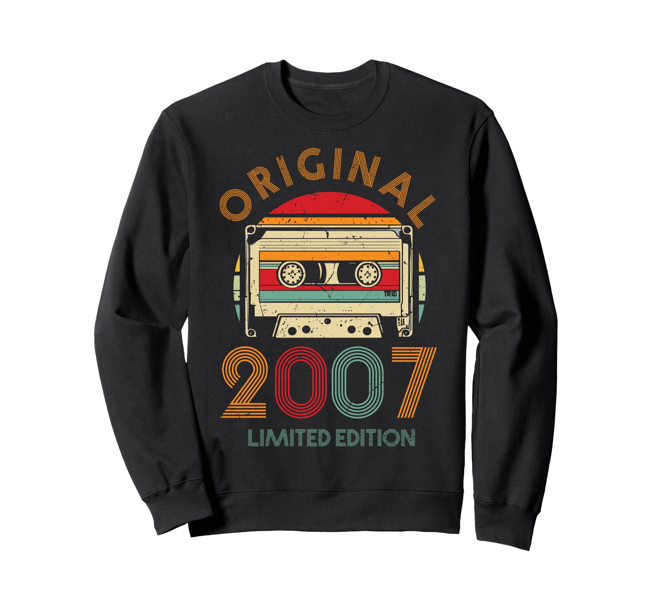 2007 Cassette Tape 19Th Birthday Sweatshirt - Graphic Print Unisex - T-Shirt, Sweatshirt, Hoodie