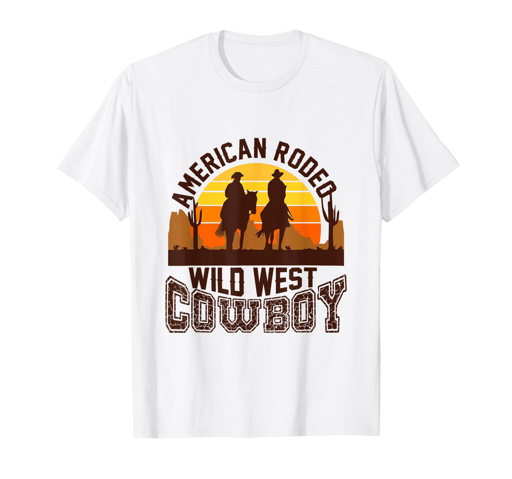 American Rodeo Wild West Cowboy Party T-Shirt - Custom Art Print Men Women - T-Shirt, Sweatshirt, Hoodie