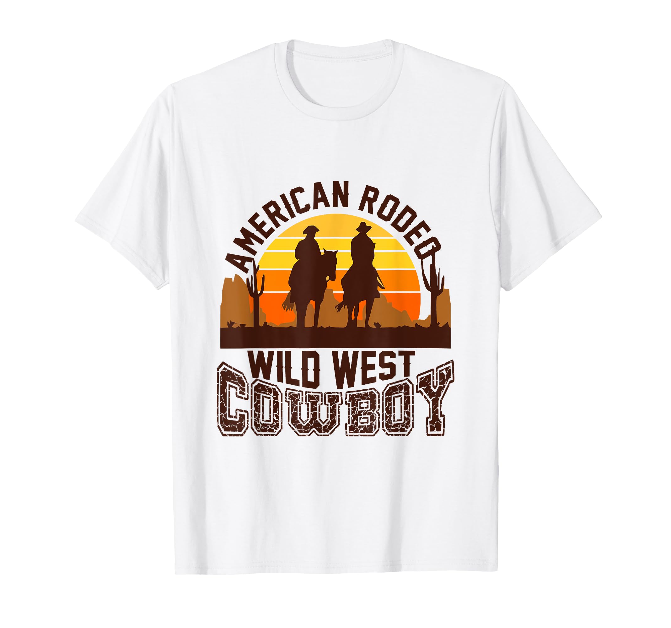 American Rodeo Wild West Cowboy Party T-Shirt - Custom Art Print Men Women - T-Shirt, Sweatshirt, Hoodie