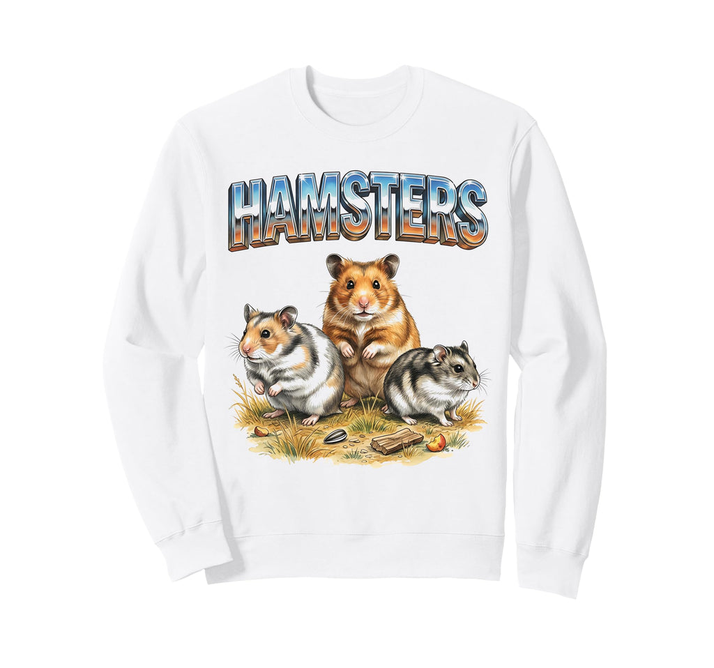 Hamsters 70S 90S Hamsters Animal Sweatshirt - Streetwear Style for Adults - T-Shirt, Sweatshirt, Hoodie