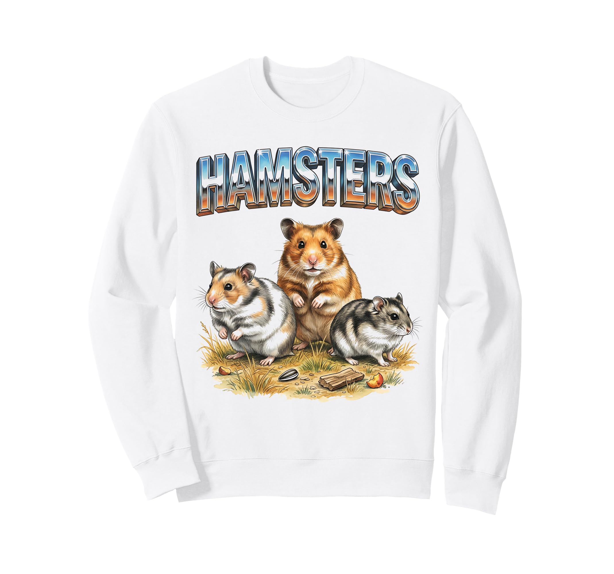 Hamsters 70S 90S Hamsters Animal Sweatshirt - Streetwear Style for Adults - T-Shirt, Sweatshirt, Hoodie