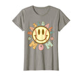 Groovy Floral Smiling Face Baseball Mom T-Shirt - Streetwear Style Unisex - T-Shirt, Sweatshirt, Hoodie