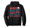 My Might Not Always Swing Baseball Hoodie - Minimalist Print for Adults - T-Shirt, Sweatshirt, Hoodie