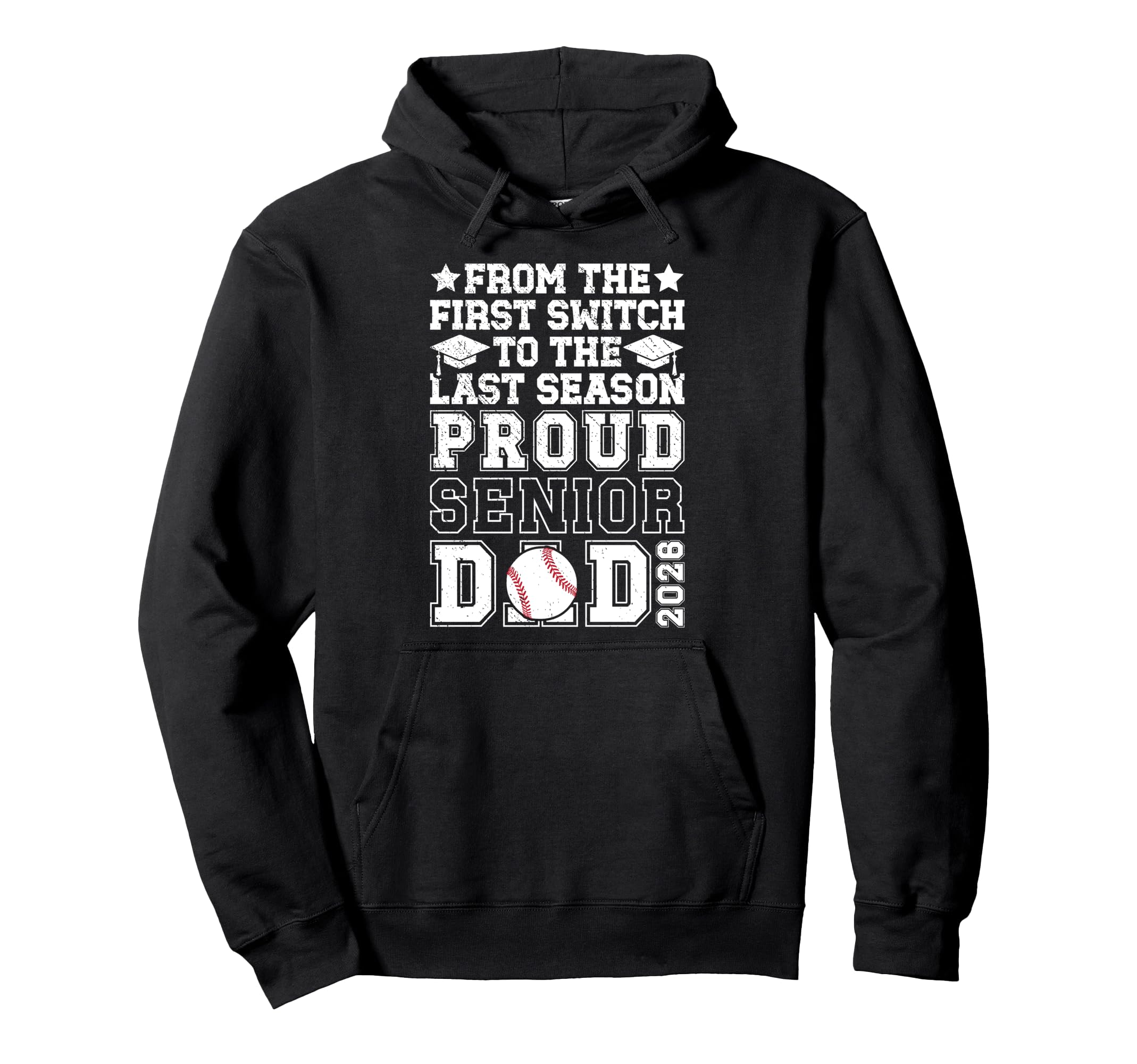 Proud Baseball Senior Dad 2026 Baseball Hoodie - Minimalist Print Unisex - T-Shirt, Sweatshirt, Hoodie
