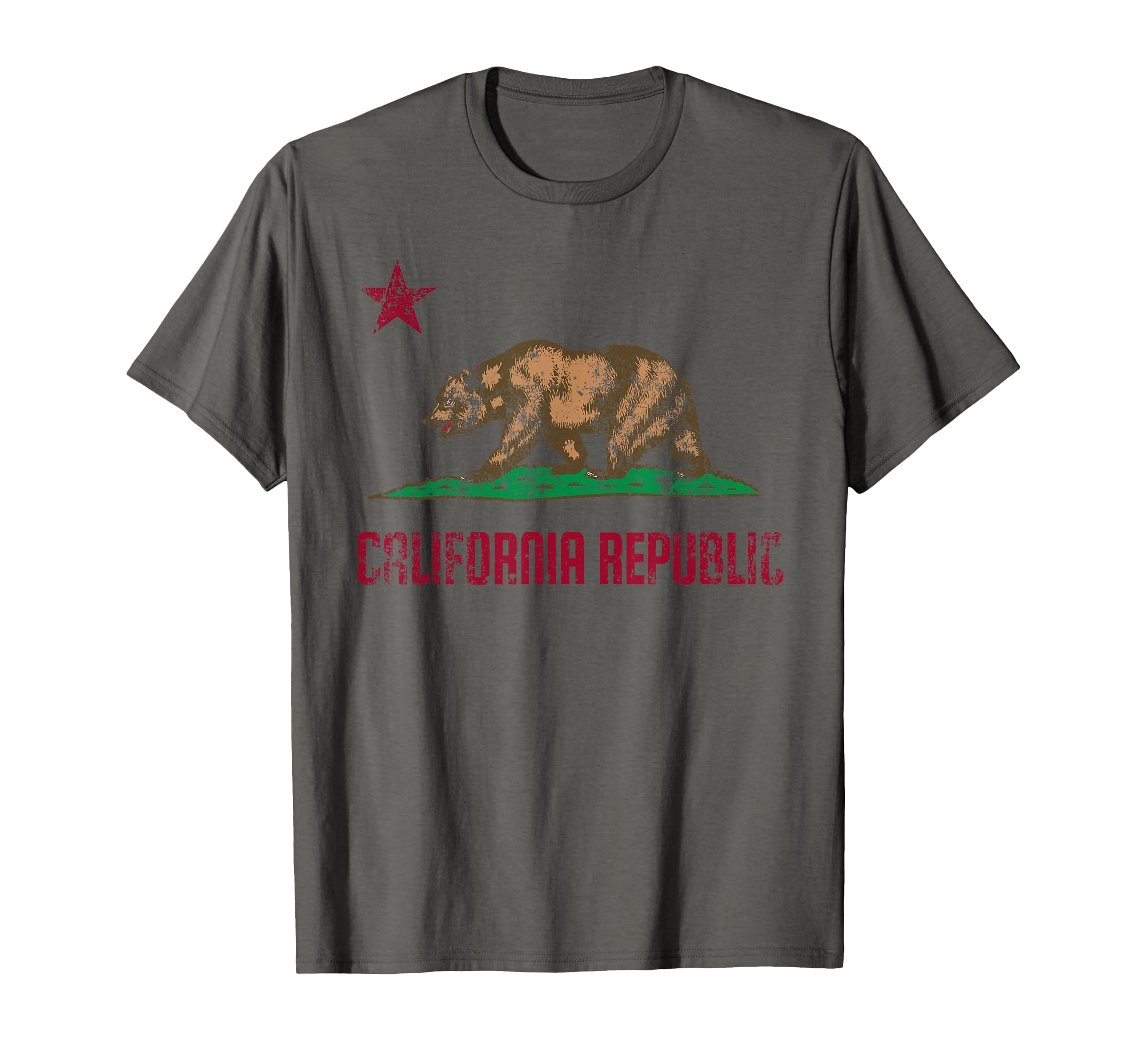 State California Flag Distressed Gift T-Shirt - Custom Art Print Unisex - T-Shirt, Sweatshirt, Hoodie