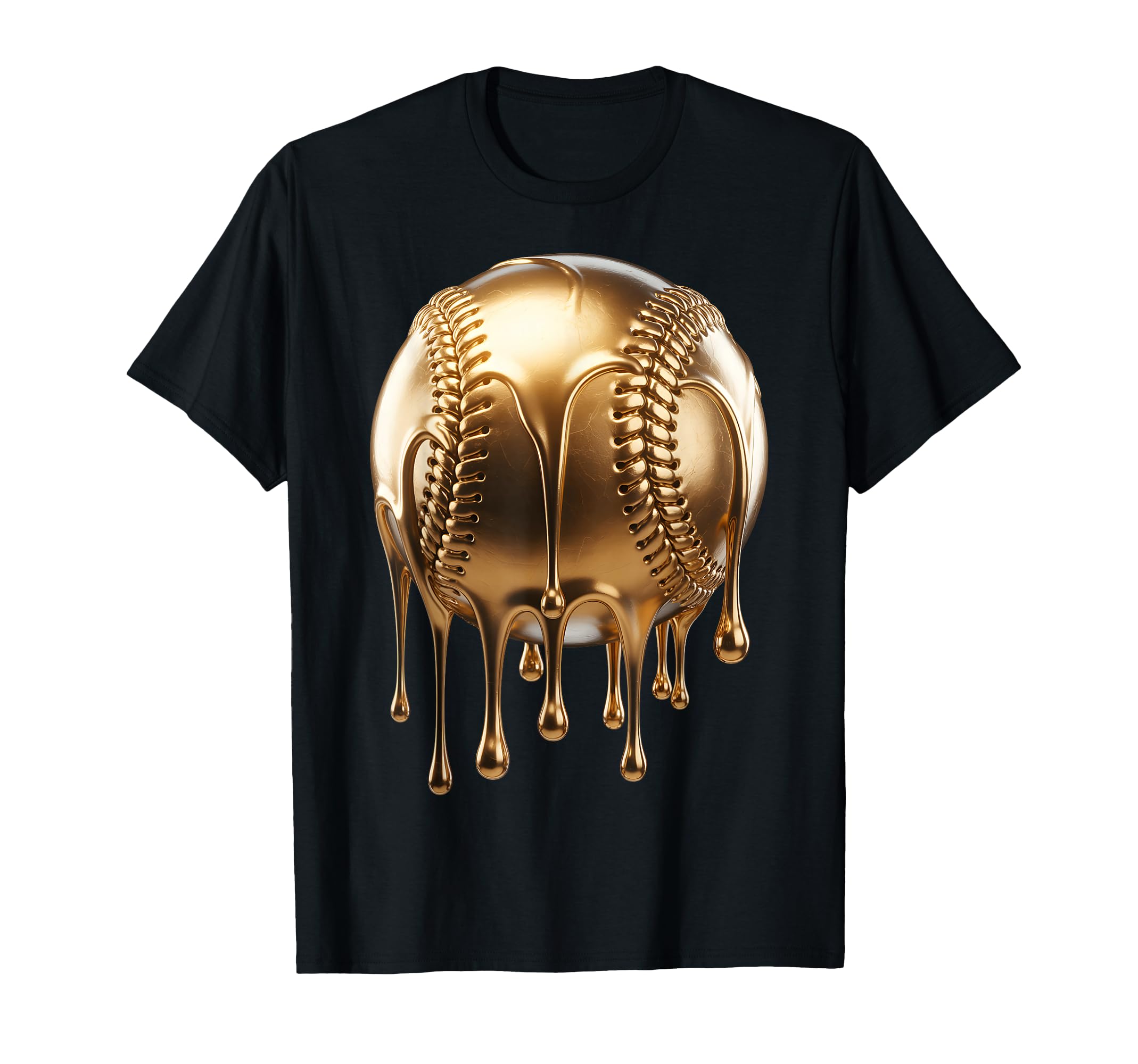 Dripping Gold Drip Baseball Game Day T-Shirt - Fun Novelty Design Unisex - T-Shirt, Sweatshirt, Hoodie