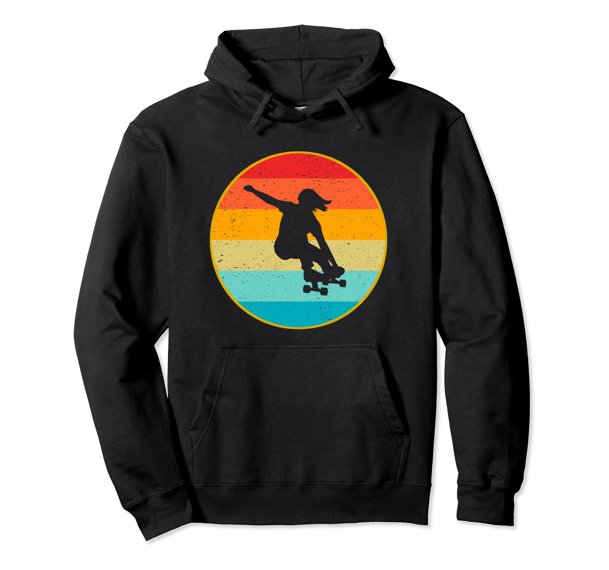 Skateboarding Silhouette Sunset Hoodie - Novelty Apparel for Adults - T-Shirt, Sweatshirt, Hoodie