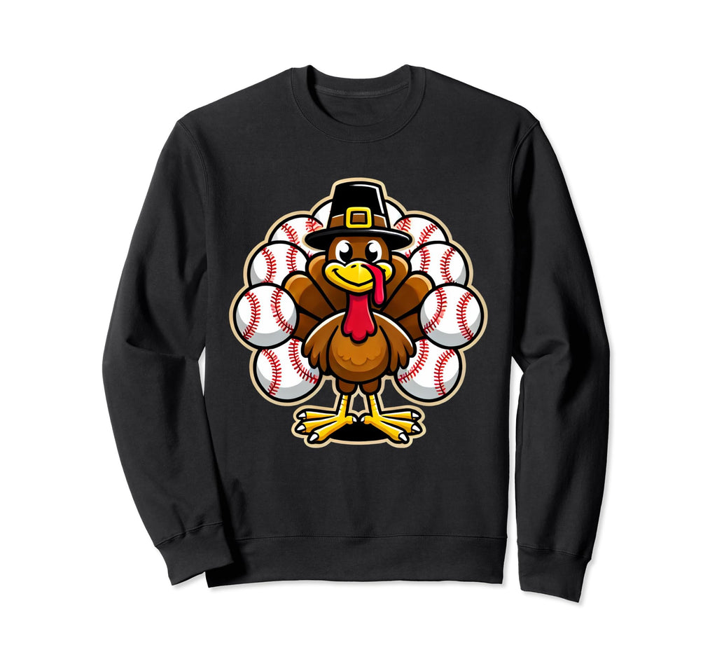 Baseball Turkey Funny Sweatshirt - Aesthetic Graphic for Adults - T-Shirt, Sweatshirt, Hoodie
