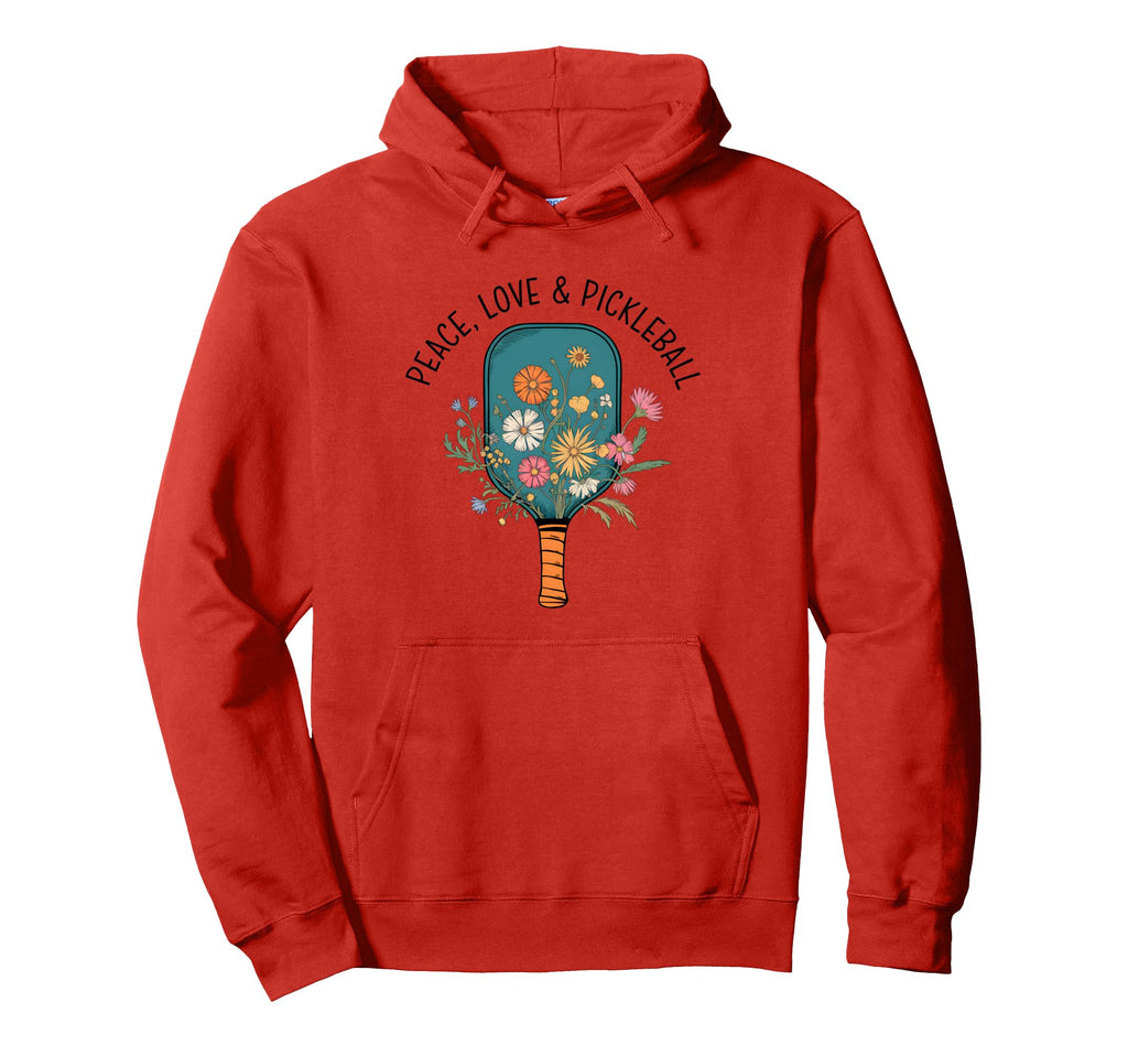 Peace Love Pickleball Boho Outfit Hoodie - Aesthetic Graphic Men Women - T-Shirt, Sweatshirt, Hoodie