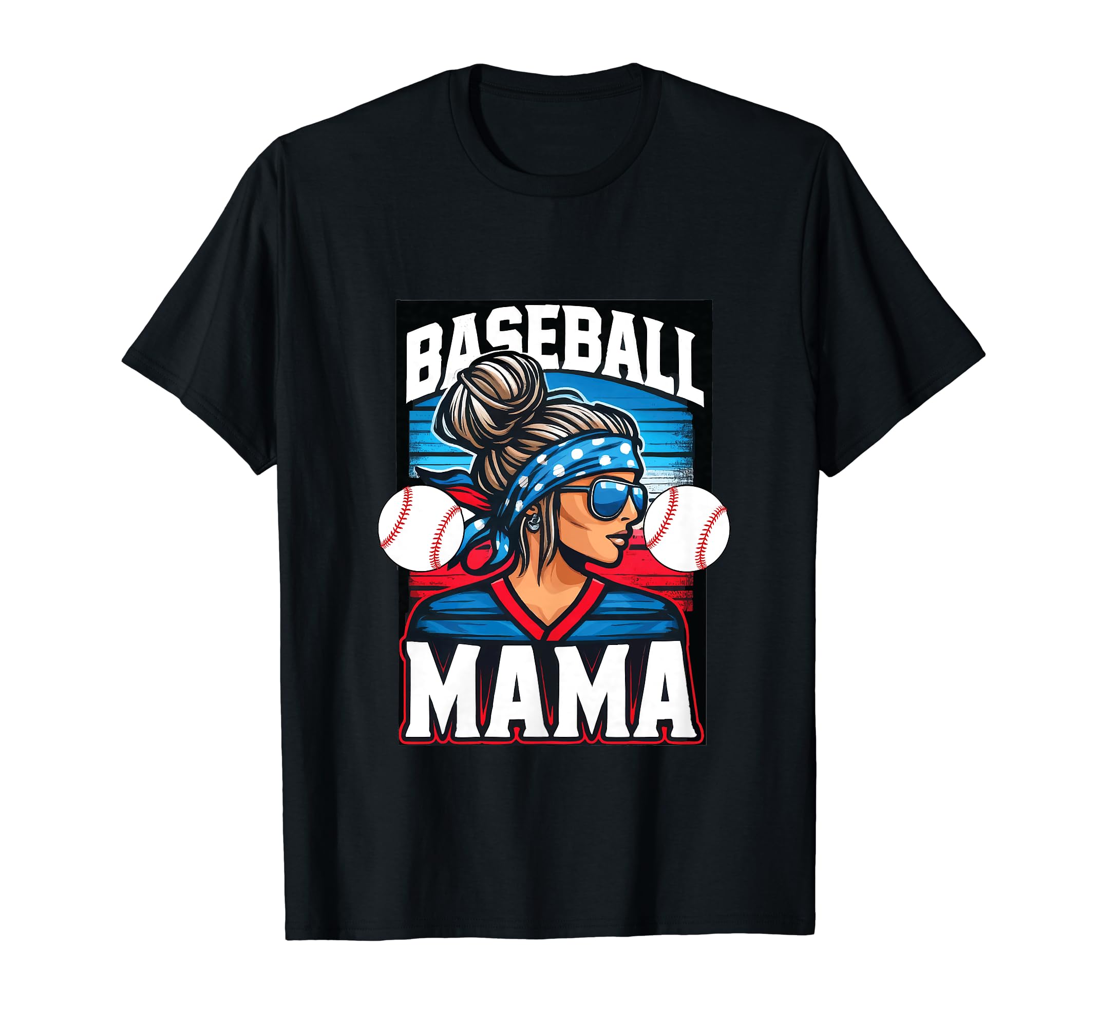 Baseball Mama Mom Mothers Day T-Shirt - Fun Novelty Design for Adults - T-Shirt, Sweatshirt, Hoodie