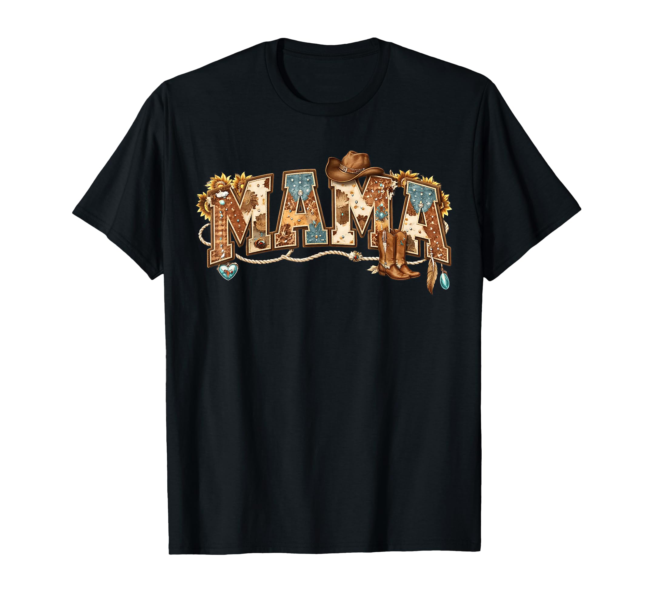 Mama Western Groovy Cow Skull T-Shirt - Fun Novelty Design Men Women - T-Shirt, Sweatshirt, Hoodie