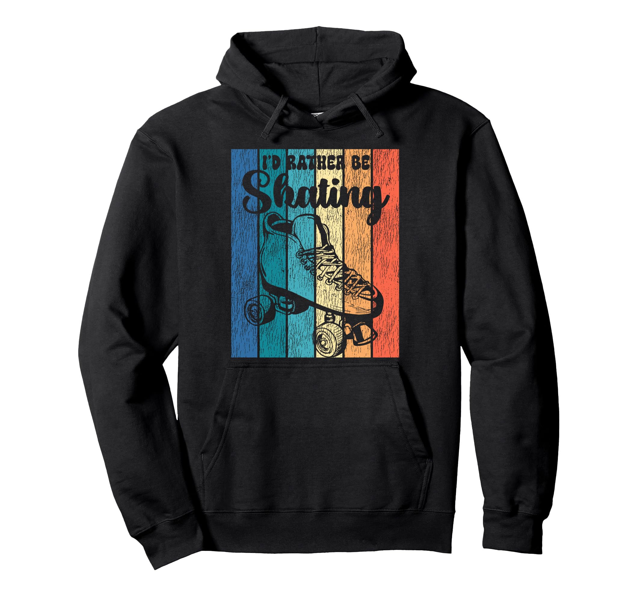 Roller Skating Skate 1970S Black Afro Hoodie - Streetwear Style for Adults - T-Shirt, Sweatshirt, Hoodie