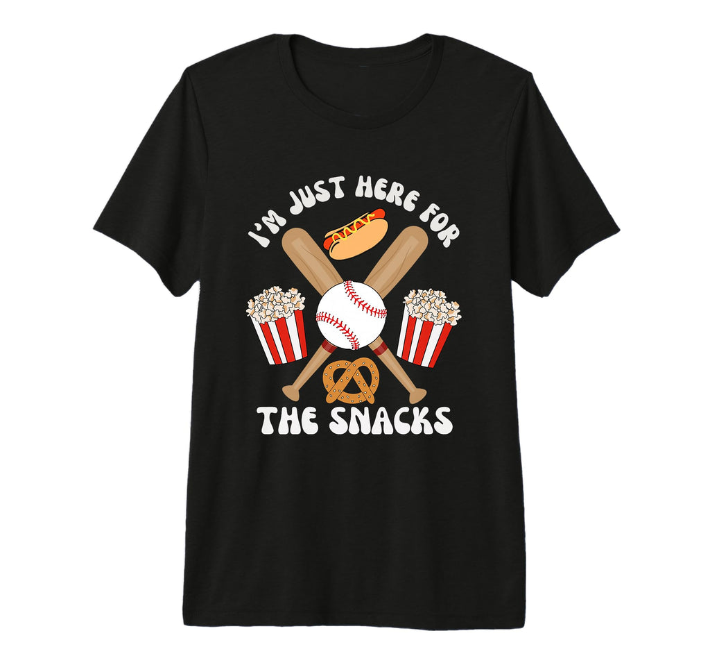 Im Just Here Snacks Baceball Bats Tri T-Shirt - Novelty Apparel for Adults - T-Shirt, Sweatshirt, Hoodie