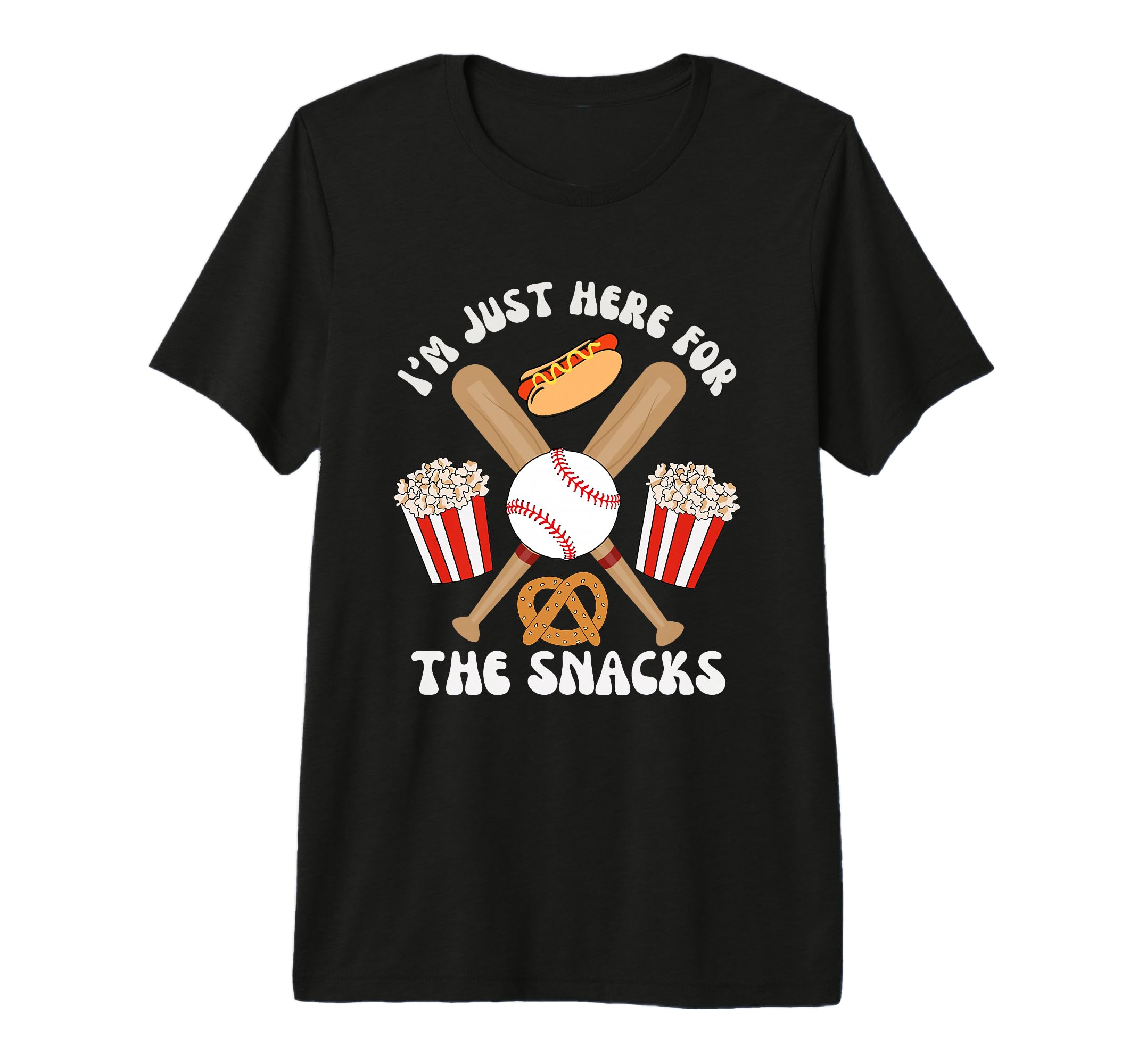 Im Just Here Snacks Baceball Bats Tri T-Shirt - Novelty Apparel for Adults - T-Shirt, Sweatshirt, Hoodie