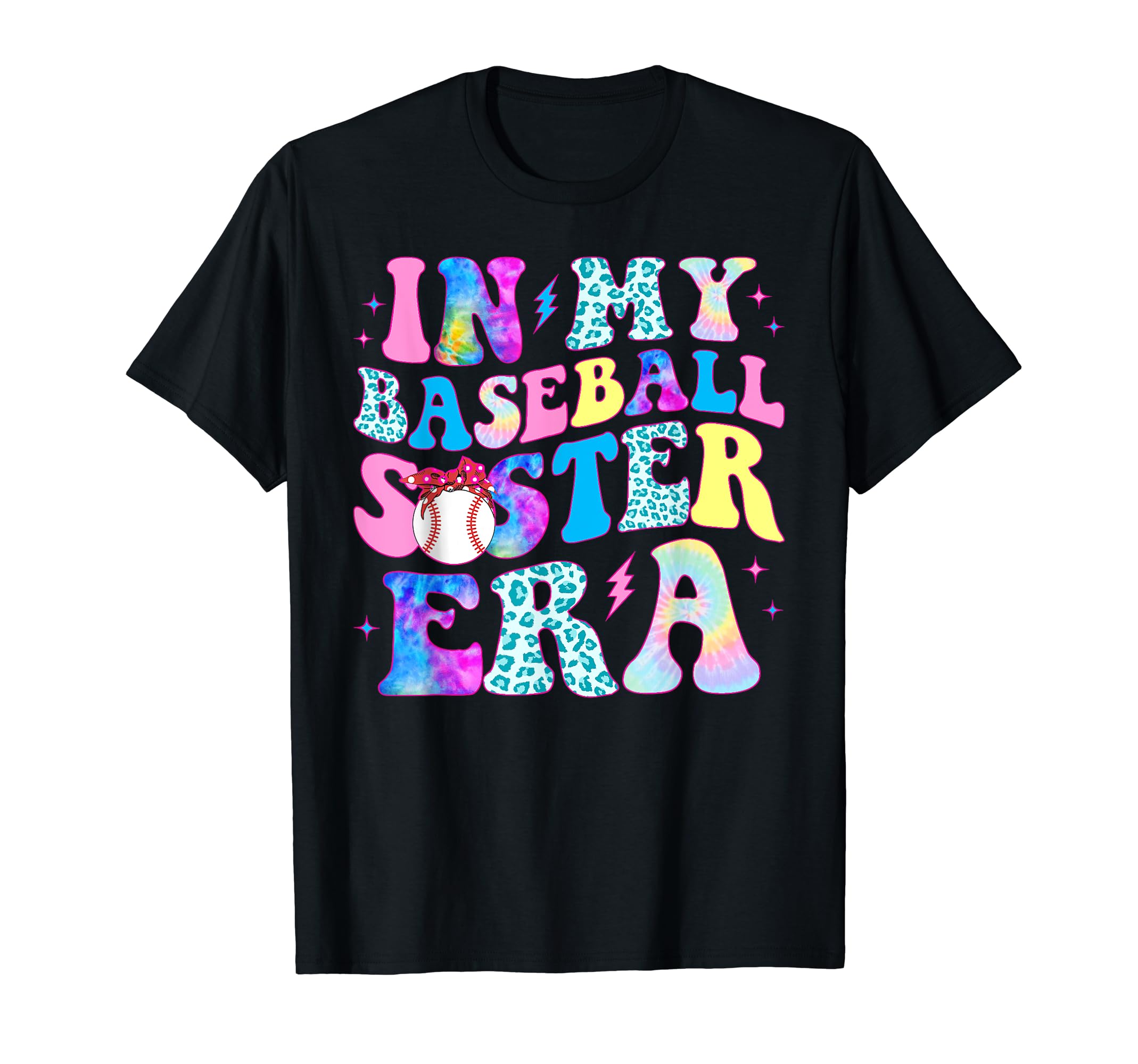 Groovy Baseball Sister T-Shirt - Graphic Print Unisex - T-Shirt, Sweatshirt, Hoodie