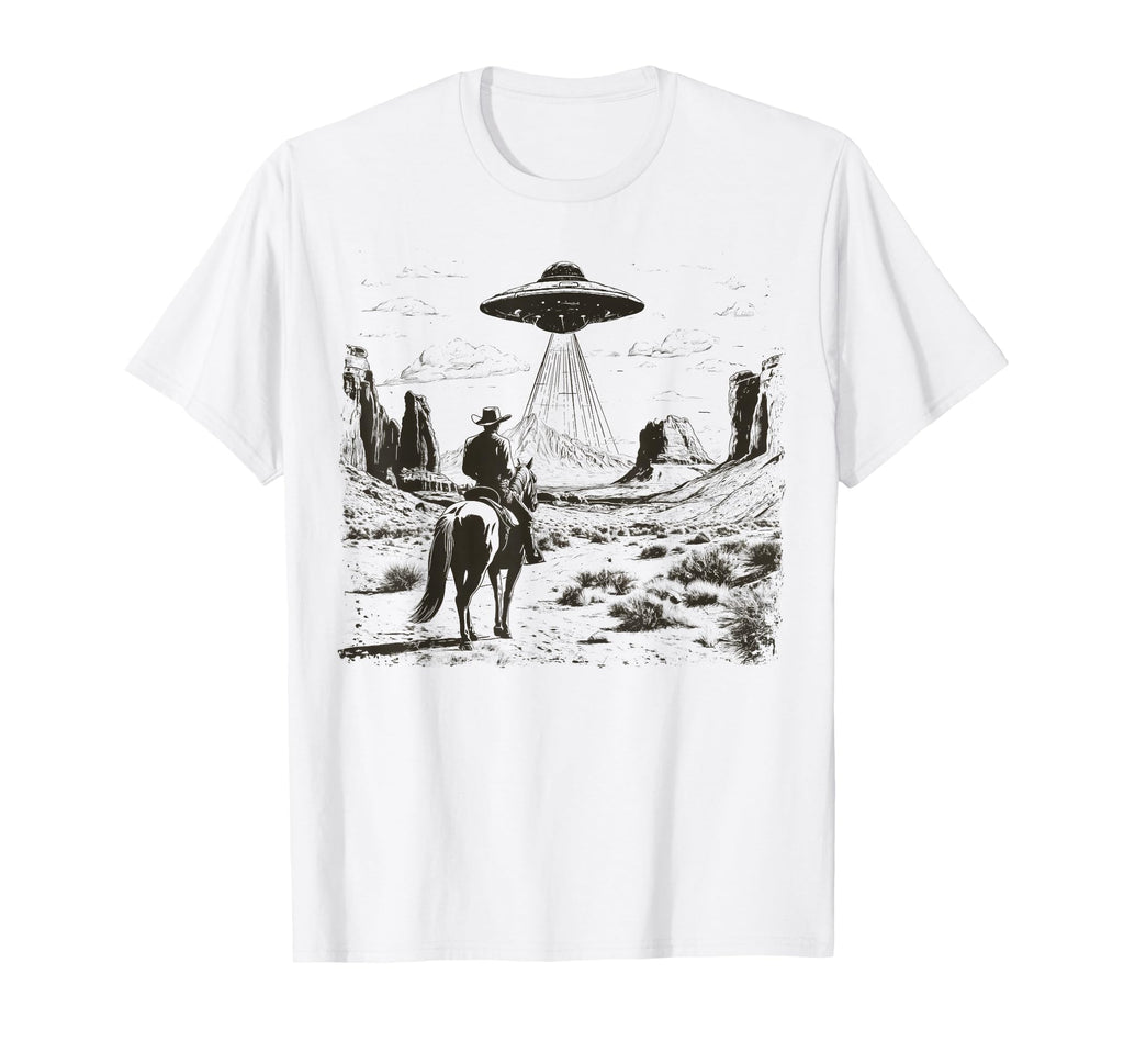 Rodeo Cowboy Western Country Space Ship T-Shirt - Trendy Graphic Men Women - T-Shirt, Sweatshirt, Hoodie