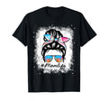 Dripping Baseball Mom Messy Bun Bleach T-Shirt - Minimalist Print Unisex - T-Shirt, Sweatshirt, Hoodie