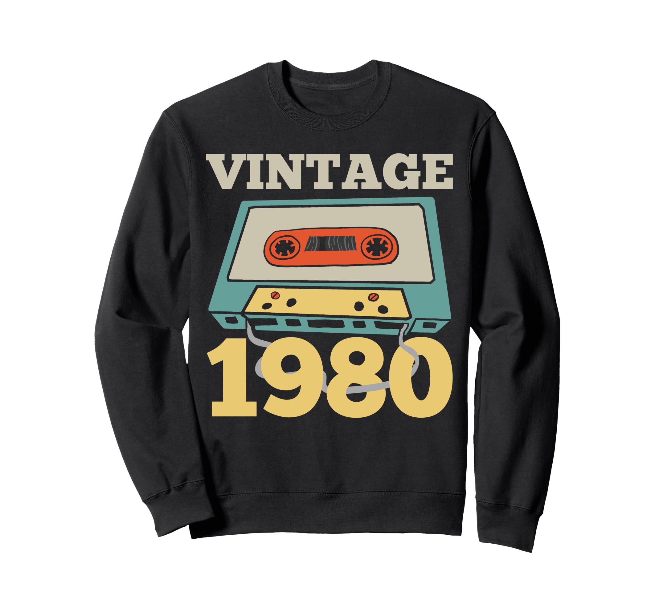 1980 Birthday Party Cassette Tape Sweatshirt - Aesthetic Graphic Men Women - T-Shirt, Sweatshirt, Hoodie