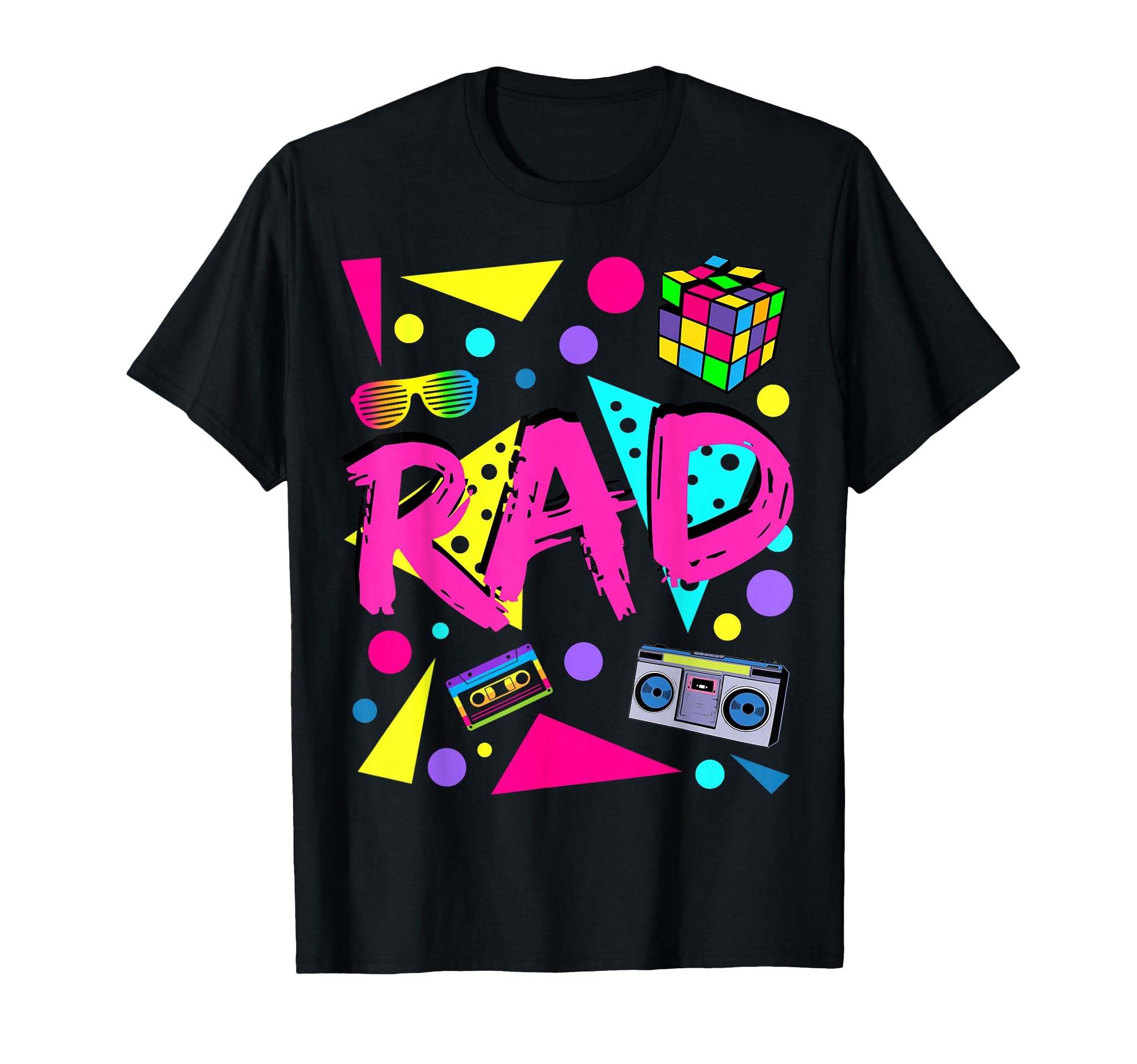 Rad 1980S Eighties Costume Party T-Shirt - Casual Everyday Wear Men Women - T-Shirt, Sweatshirt, Hoodie