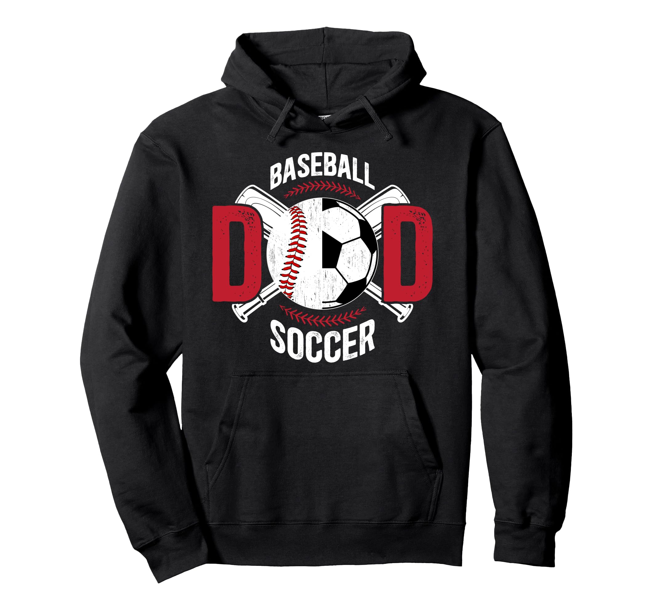 Baseball Soccer Dad Soccer Baseball Hoodie - Unique Graphic Men Women - T-Shirt, Sweatshirt, Hoodie