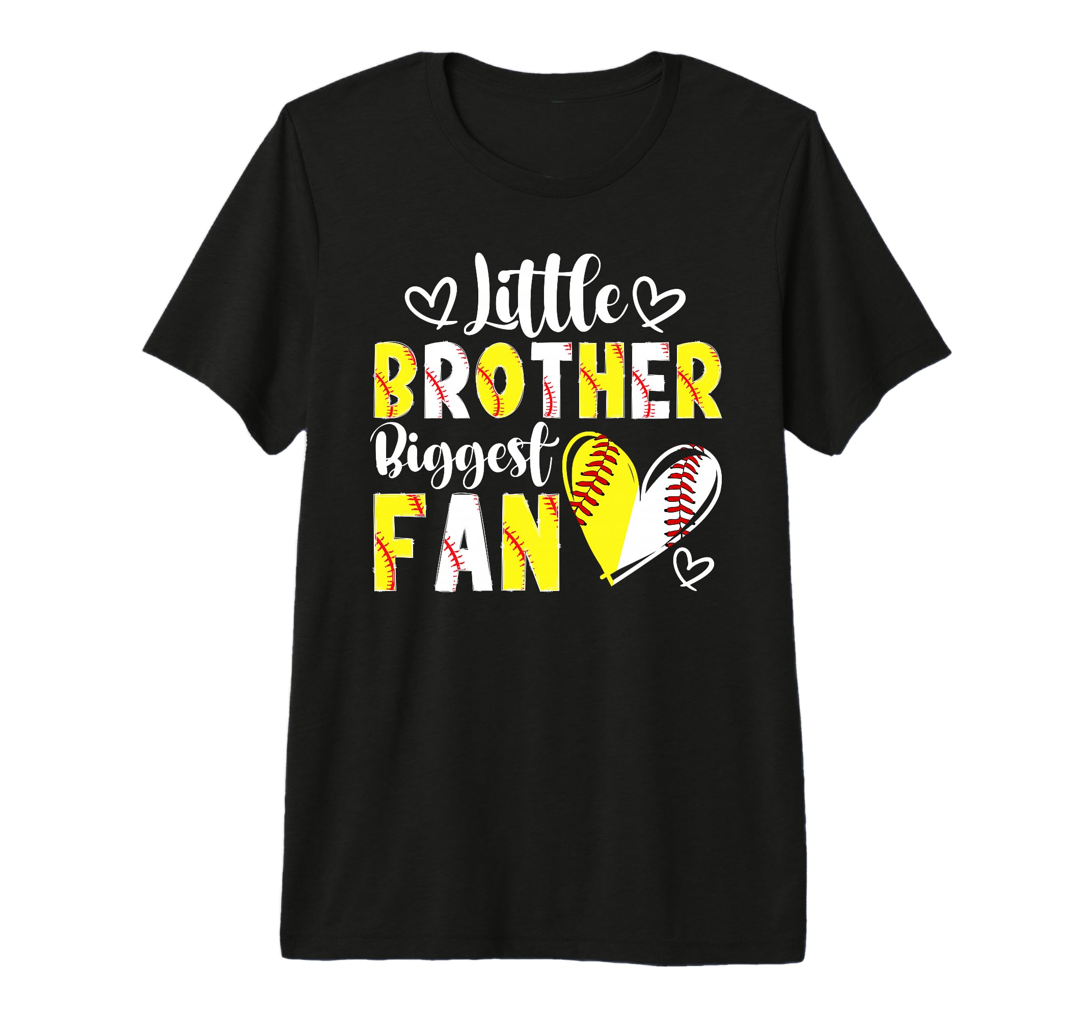 Little Brother Biggest Fan Baseball T-Shirt - Fun Novelty Design Unisex - T-Shirt, Sweatshirt, Hoodie