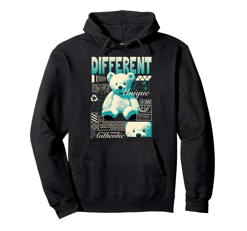 Y2K Bear Bold Urban Graffiti Aesthetic Hoodie - Unique Graphic Men Women - T-Shirt, Sweatshirt, Hoodie