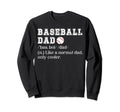 Baseball Dad Definition Dad Baseball Sweatshirt - Aesthetic Graphic Unisex - T-Shirt, Sweatshirt, Hoodie