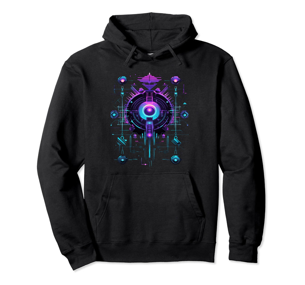 Vaporwave Aesthetics Cybertronic Hoodie - Aesthetic Graphic for Adults - T-Shirt, Sweatshirt, Hoodie