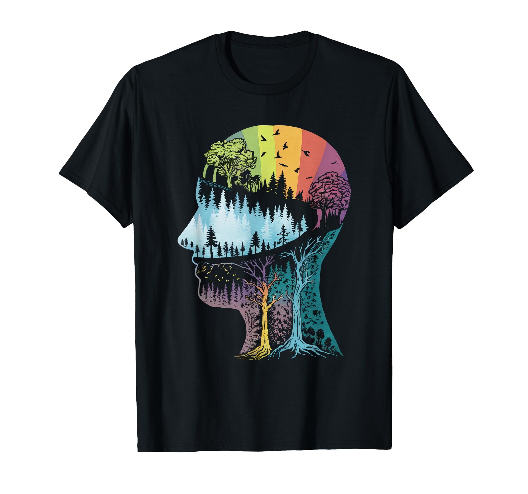 Human Tree Nature Funny Artistic Sunset T-Shirt - Unique Graphic Unisex - T-Shirt, Sweatshirt, Hoodie