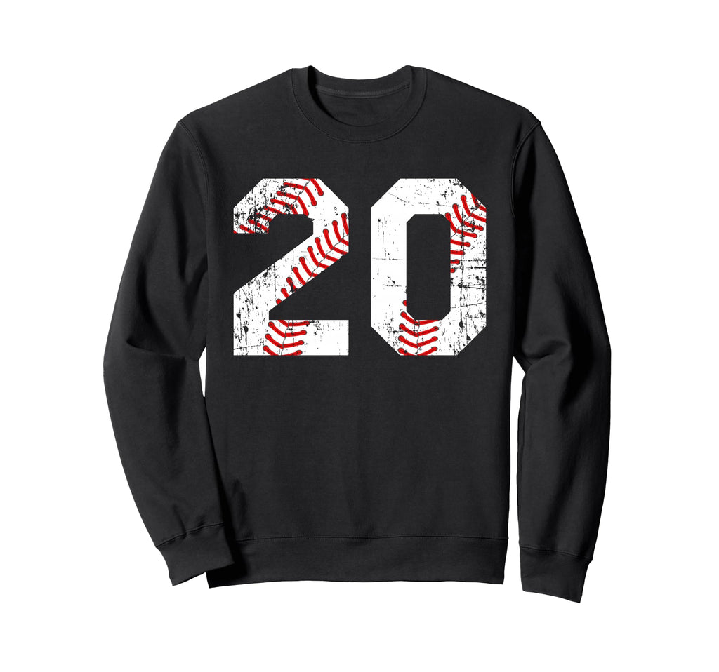 Baseball 20 Jersey Number Sweatshirt - Casual Everyday Wear Unisex - T-Shirt, Sweatshirt, Hoodie