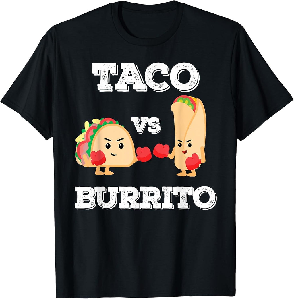 Taco vs Burrito - Adult & Kids T-Shirts, Sweatshirts & Hoodies apparel design preview 1