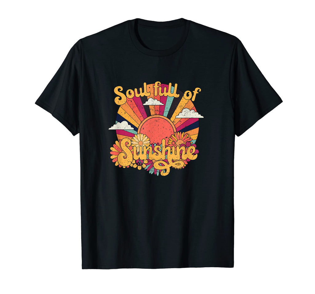 Colorful Psychedelic 60S 70S Sun T-Shirt - Casual Everyday Wear Unisex - T-Shirt, Sweatshirt, Hoodie
