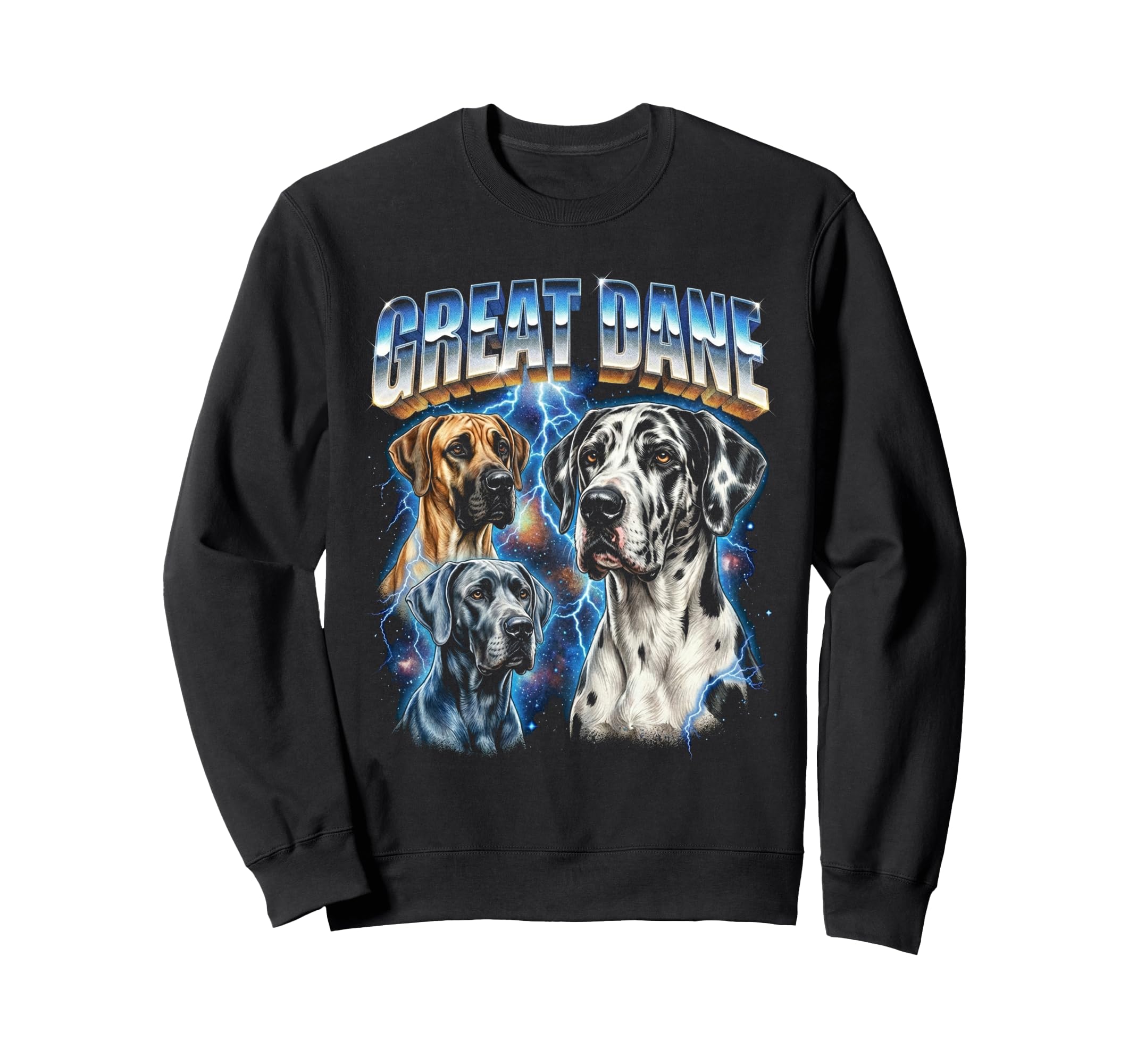 Great Dane 80S Dog Lover Funny Sweatshirt - Fun Novelty Design Men Women - T-Shirt, Sweatshirt, Hoodie